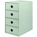 Produktbild: Rössler SOHO 4er Schubladenbox aus Papier | Büro Organizer Schreibtisch | Schubladen Organizer Büro Zubehör & Bürobedarf | Schreibtisch Organizer Box | 18 x 25 x 32 cm | 1 Stück | Farbe: Mint
