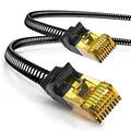 Produktbild: CSL - 5m CAT 7 Netzwerkkabel Flach und Dünn - Lan Kabel für 10 Gigabit High Speed, Internetkabel, Flachbandkabel, Verlegekabel - 10 Gbps Cat.7 RJ45 Kabel für Switch Router Modem PC, 5 Meter Schwarz