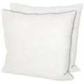 Produktbild: MSS e.K. Federkissen Federkissen 2er-Set, Füllung: 100% Gänsefedern, Bauchschläfer, Rückenschläfer, Seitenschläfer, Gänsefedern, Bezug 100% Baumwolle, kein Lebendrupf weiß 55 cm x 55 cm
