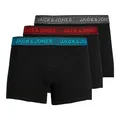 Produktbild: JACK & JONES Herren Unterhosen Shorts Boxershorts Trunks 3er Pack, Farbe:Schwarz, Wäschegröße:S, Artikel:- Asphalt/hawaian