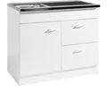 Produktbild: Held Möbel Spülenschrank inkl Spüle Keine BxTxH 100 x 50 x 85 mm weiß matt zerle