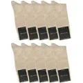 Produktbild: ca·wa·so Businesssocken für Herren aus 100 % Baumwolle - Reine Baumwollsocken - Weiche Socken (10 Paar) Doppelt verstricktes Garn und gekämmte Baumwolle für lange Haltbarkeit beige 39-42