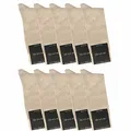 Produktbild: ca·wa·so Herren Socken aus 100% Baumwolle | Reine Baumwollsocken im 10er-Set | Freizeitsocken ohne Naht mit verstärkter Ferse & Spitze (39-42, beige)