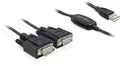 Produktbild: Delock Adapter USB 2.0 > 2 x Seriell - Kabel USB / seriell - USB (M)