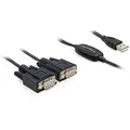 Produktbild: Delock Adapter USB 2.0 Typ-A > 2 x Seriell DB9 RS-232