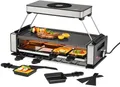 Produktbild: Unold 48785 Smokeless Raclette, 1200W, 8 Pfännchen, stufenlose Temperaturregelung, schwarz/Edelstahl