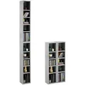 Produktbild: CARO-Möbel Cd/Dvd-, Hellgrau, Holzwerkstoff, Mode, 20x186x17 cm, Wohnzimmer, Regale, CD & DVD-Regale