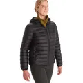 Produktbild: Marmot Damen Wm's Highlander Hoody, Leichte Daunenjacke, warme Winterjacke, wasserabweisende Steppjacke, winddichte Funktionsjacke, klein packbare Outdoorjacke mit Kapuze, Black, S