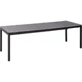 Produktbild: Gartentisch Grau Kunstholz Und Aluminium Ausziehbar Für 8 Personen 198/248x90 Cm Rechteckig Modern Outdoor Terrasse Garten Möbel