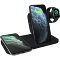 Produktbild: Logitech Powered 3-IN-1 DOCK für Telefone iPhone AirPods Apple Watch Samsung LG Schwarz - Schwarz