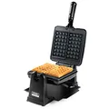 Produktbild: DOMO DO9224W Waffeleisen - Doppelwaffeleisen für Belgische Waffeln - Antihaftbeschichtung - 1400W – Schwarz