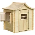 Produktbild: Timbela Kinderspielhaus aus Holz - Spielhaus im Freien für Kinder - B112xL146xH152 cm/1,1m2 Gartenspielhaus - Garten-Sommerhaus für Kinder M550-1