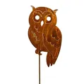 Produktbild: Eulen Rost Deko für den Garten - Metall Edelrost Gartenstecker Eulen Figur