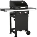 Produktbild: Landmann Gasgrill Rexon 2.0, Schwarz, Metall, 53x120x120 cm, Seitenablage, Piezozündung, Temperaturanzeige, herausnehmbare Fettauffangbox, mit Rädern, Grills & Outdoor-Küchen, Gasgrills