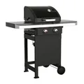 Produktbild: Landmann Rexon PTS 2.0 Gasgrill | 135 cm | 2 stufenlos einstellbare Edelstahlbrenner | Doppelwandiger Deckel mit Thermometer [schwarz]
