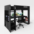 Produktbild: MINECRAFT - Kojenbett, Hochbett 90x200cm, Gaming Möbel mit dunklem Design und le