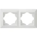 Produktbild: Gunsan Visage 2-fach Rahmen / Steckdosenblende für 2x Steckdosen, Schalter, Dimmer Weiss (31794176)