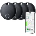 Produktbild: S&T Design AirTag alternative für Koffer Hunde Schlüssel Tracker kompatibel mit Apple Wo Ist iOS GPS-Tracker Wasserdicht MFi  Schwarz