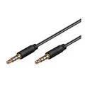 Produktbild: Wentronic Goobay 3,5mm-Klinke-Verbindungskabel, Schwarz, 1.5 m - Klinke 3,5 mm-Stecker (4-Pin, Stereo) > Klinke 3,5 mm-Stecker (4-Pin, Stereo) (63828)