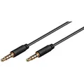 Produktbild: Goobay Audiokabel 63828 für Handy / Tablet-PC 1,5m, 3,5mm Klinke / 3,5mm Klinke, 4-polig