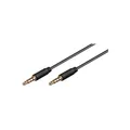 Produktbild: goobay Klinkenkabel 1.5m, 4-poliges AUX Kabel, 3.5mm Stecker auf Stecker, für Headset mit Mikrofon, Slim-Stecker, schwarz - 63828