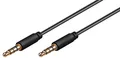 Produktbild: Verbindungskabel 4-polig Audio 3,5 mm Stecker slim 1,5 m schwarz