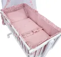 Produktbild: Baby-Delux Babybettwäsche Baby Wiegenset Royal Rüsche, Textilien, 6 teilig, Wiegenset 6-tlg. für Babywiege 90x40 (ohne Wiege) verschiedene Designs