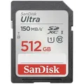 Produktbild: SanDisk SDXC Ultra 512GB (Class 10/UHS-I/150MB/s) SDXC-Karte 512GB UHS-Class 1 Wasserdicht, stoßsicher