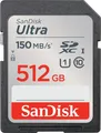 Produktbild: SanDisk 512 GB SDXC-Karte Ultra UHS-I U1 Class10 150 MB/s