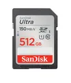 Produktbild: SanDisk 512GB Ultra SDXC Card, 150 MB/s Read Speed, SDSDUNC-512G-GN6IN