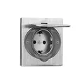 Produktbild: ORNO AE-1397(GS) Steckdose Hermetisch Unterputz Edelstahl, Schuko IP44,