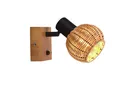 Produktbild: meineWunschleuchte Wandstrahler, ohne Leuchtmittel, innen, Nachttisch-lampe Wand mit Schalter & Lampenschirm aus Rattan
