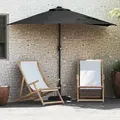 Produktbild: vidaXL Garten-Sonnenschirm Schwarz 294 x 150 x 224 cm