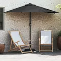 Produktbild: Garten-Sonnenschirm Schwarz 294 x 150 x 224 cm