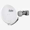 Produktbild: Fuba Sat Anlage 2 Teilnehmer | Satellitenschüssel Komplettset - DAA 850 G Sat-Schüssel 85cm Alu hellgrau + Fuba DEK 217 Twin LNB 2 Teilnehmer (DVB-S2, HDTV, UHD 4K/8K, 3D) mit LTE-Störfilter