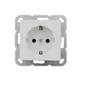 Produktbild: Gira 018827 System 55 Schuko-Steckdose Reinweiß seidenmatt