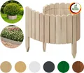 Produktbild: Floranica Rollborder Beeteinfassung 100 x 30 cm Unbehandelt Flexibler Holzzaun Deko für Gartenzaun Rasenkante Umzäunung Gartenzaun für Rasenflächen