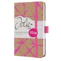 Produktbild: SIGEL J6800 Wochenkalender 2026 A6 neon-pink, Hardcover aus Kraftpapier, Gummiband, Stiftschlaufe, 174 Seiten, vegan, Buchkalender, Terminplaner Taschenkalender Jolie