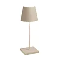 Produktbild: Zafferano, Poldina Pro Mini Lampe, Kabellose, Wiederaufladbare Tischlampe mit Touch Control, Auch für den Außenbereich Geeignet, Dimmer, 2200-3000 K, Höhe 30 cm, Farbe Sand