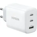 Produktbild: UGREEN USB-A + 2*USB-C 65W Fast Charger - No GaN Tech - Weiß