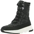 Produktbild: Geox Falena B Abx Frauen Schnürung Leder Nylon Wasserdicht Stiefelette Mit Reißverschluss Schwarz – 4 Großbritannien - 37 EU - 7 US / Schwarz - Schwarz - 37