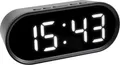 Produktbild: TFA-Dostmann Digitaler Wecker mit LED-Leuchtziffern - Digitaler Wecker - Oval - Schwarz - Kunststoff - 0 - 50 °C - F,°C (60.2025.01)