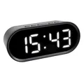 Produktbild: Digitaler LED-Wecker TFA Dostmann Snooze Schwarz 15x6,5 cm Innentemperatur