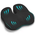 Produktbild: Juspota Orthopädisches Sitzkissen, Ergonomisches Sitzkissen Bürostuhl, Steissbeinkissen Entlastung, Komfortabel Sitzkissens Stuhl, Stress Abbauen Stuhlkissen Sitzpolster für Auto Büro - Schwarz