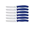 Produktbild: 6 Stück Victorinox Tafelmesser Tischmesser Brotmesser Messer Swiss Classic Blau