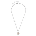 Produktbild: Leonardo Marlena Halskette aus Edelstahl 1 Stück, silberfarbene Halskette mit Edelstahl Cabochon-Anhänger roségold & Zirkonia, Damenschmuck, 021532