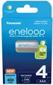 Produktbild: Panasonic eneloop, wiederaufladbare Batterie NiMH min. 800mAh, AAA Micro, im 4er