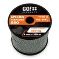 Produktbild: Paracord 550 Typ III | ø 4mm - 11 Kerne - max. 250 kg | 100% Nylonschnur - reißfest & extrem stabil | Nylonseil, Allzweckseil, Reepschnur & Outdoor Seil