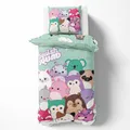 Produktbild: Squishmallows Bettwäsche 80x80 135x200 cm 100% Baumwolle - Koala, Einhorn, Fuchs