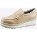 Produktbild: Slipper HEINE, Damen, Gr. 39, beige (sand), Leder, Schuhe Slipper